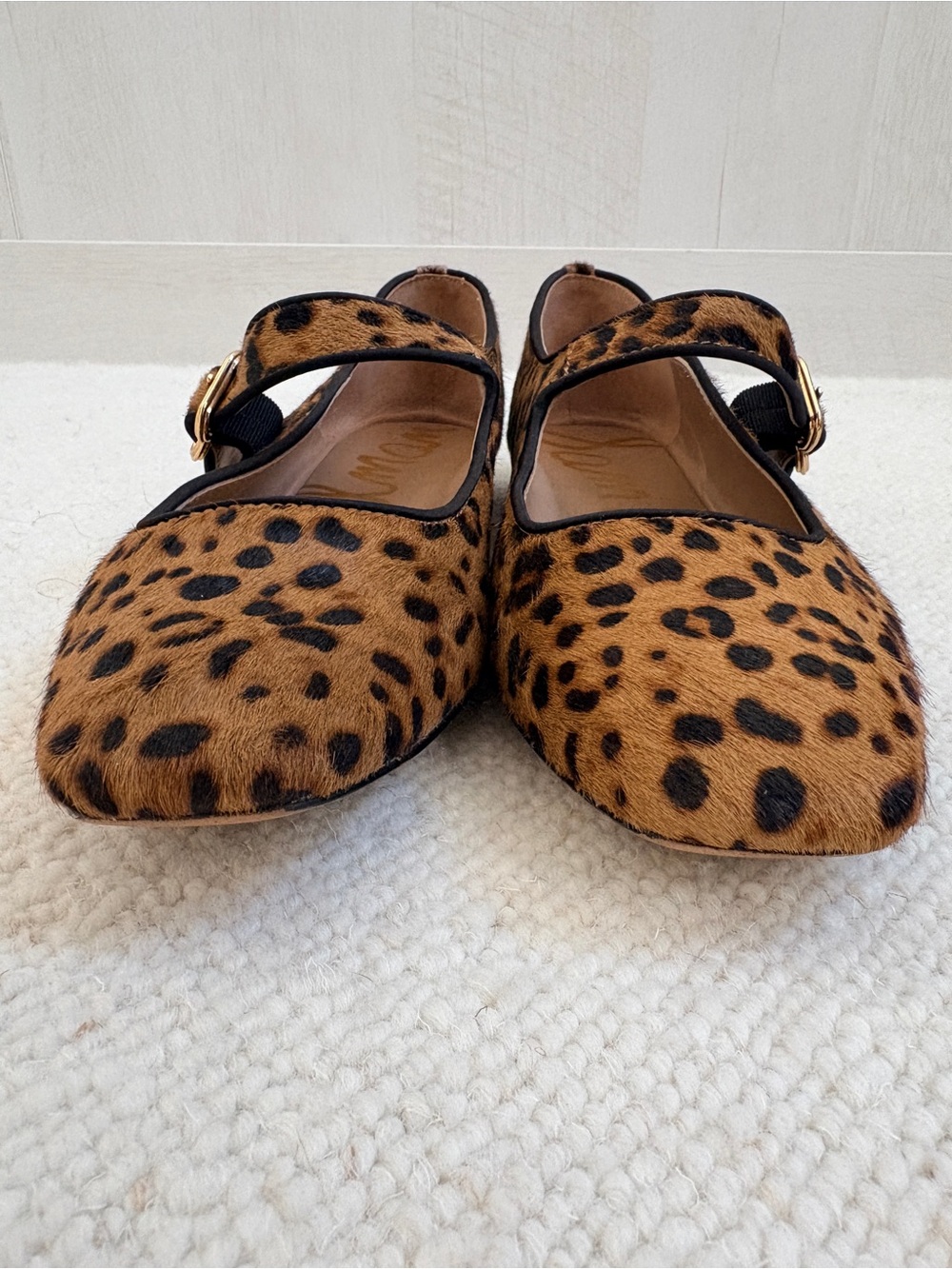 Sam Edelman Mary Jane Flats - Leopard Brahma Hair Leather - Picture 8 of 9